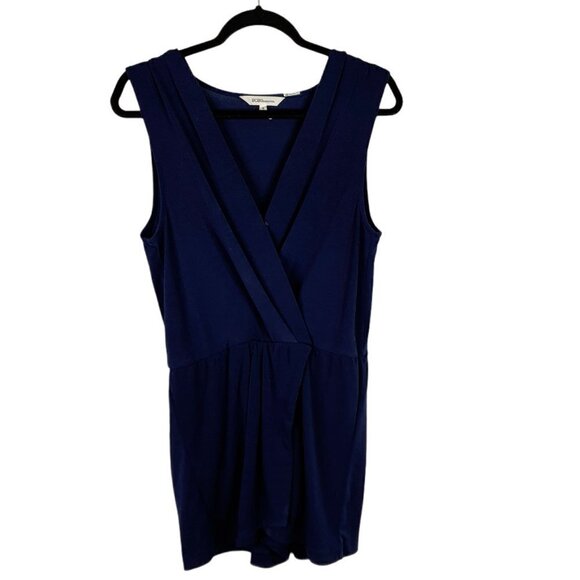 BCBGeneration Navy Blue V Neck Sleeveless Romper Size Medium - Picture 1 of 6
